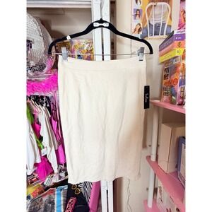 Lulus suede cream skirt size small